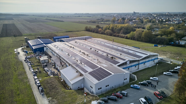 Aerial view of KENDA steel wheel manufacturing facility in Croatia