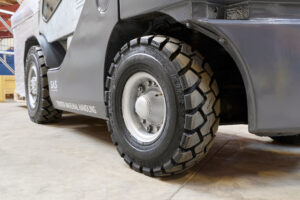 Semi close-up of fork lift truck fitted with the KENDA K610